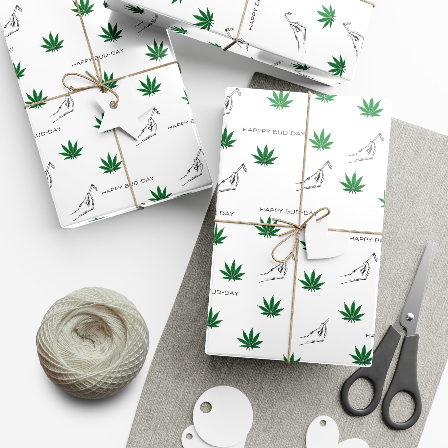 "Happy Bud-Day" Wrapping Paper