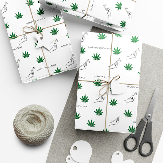 "Happy Bud-Day" Wrapping Paper